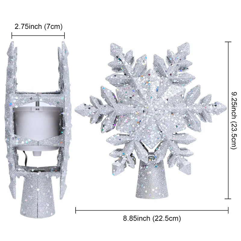 Christmas Tree Topper Lighted Snowflake Topper