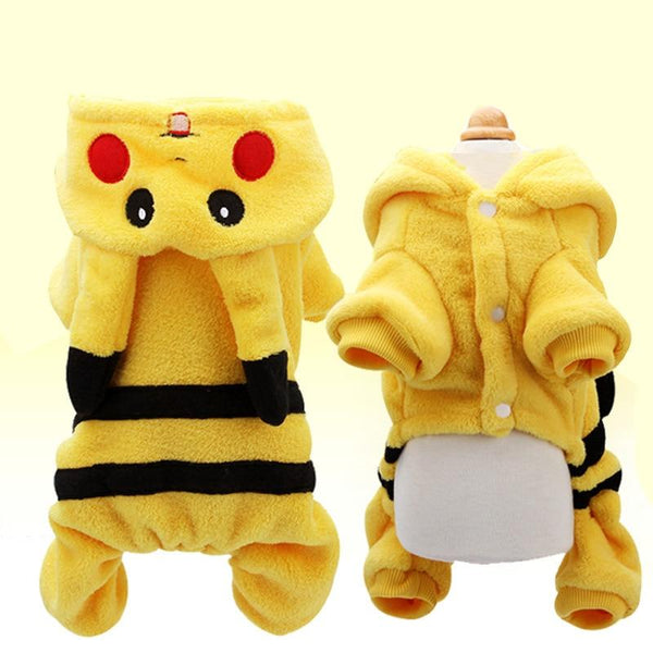 Pikachu Dog Costume Pet Onesie