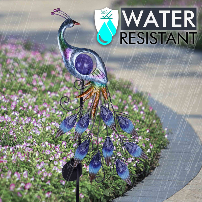 Art-Bird Garden Patio Decoration /Solar Light Peacock Outdoors Court Decoration