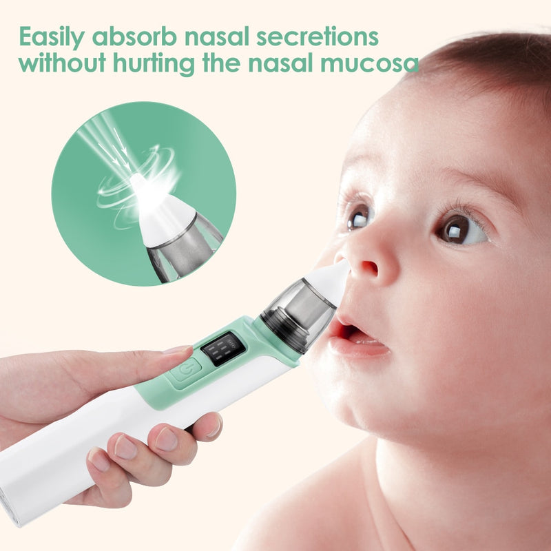 Electric Baby Nasal Aspirator Safe Comfortable  Hygienic Silicon Nose Cleaner Aspirator