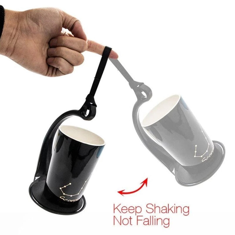 No Spill Cup Holder With Lanyard, Portable Anti-shaking Cup Mug