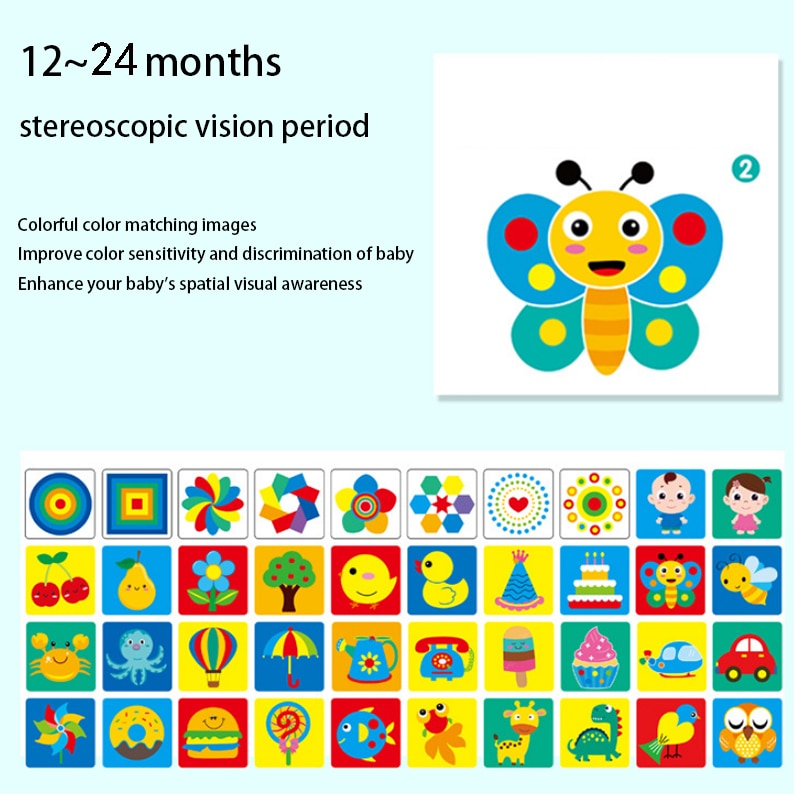 FlashCards For Baby Visual Sensory Development Stimulation Cards